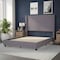 Flash Furniture Gray Queen Platform Bed with Tufted Headboard YK-1077-GY-Q-GG - alternate 4
